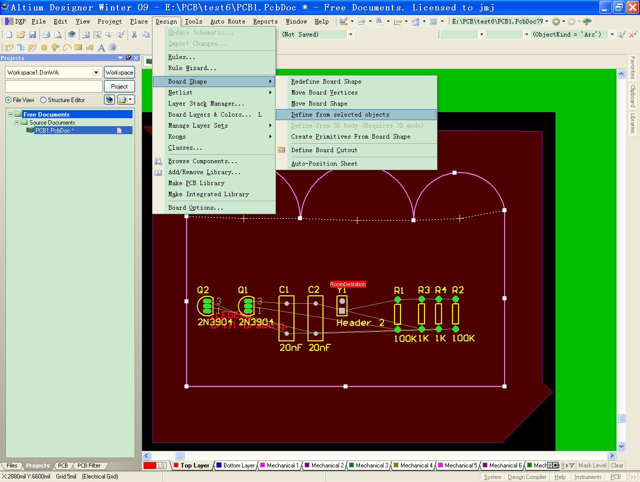 Altium Designer: 自定义PCB外形